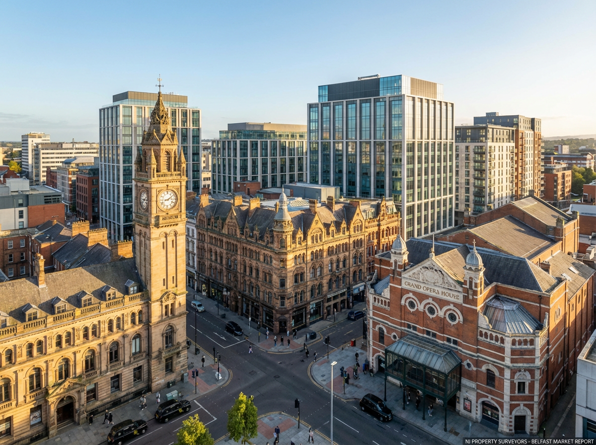Belfast cityscape representing Northern Ireland property surveying coverage